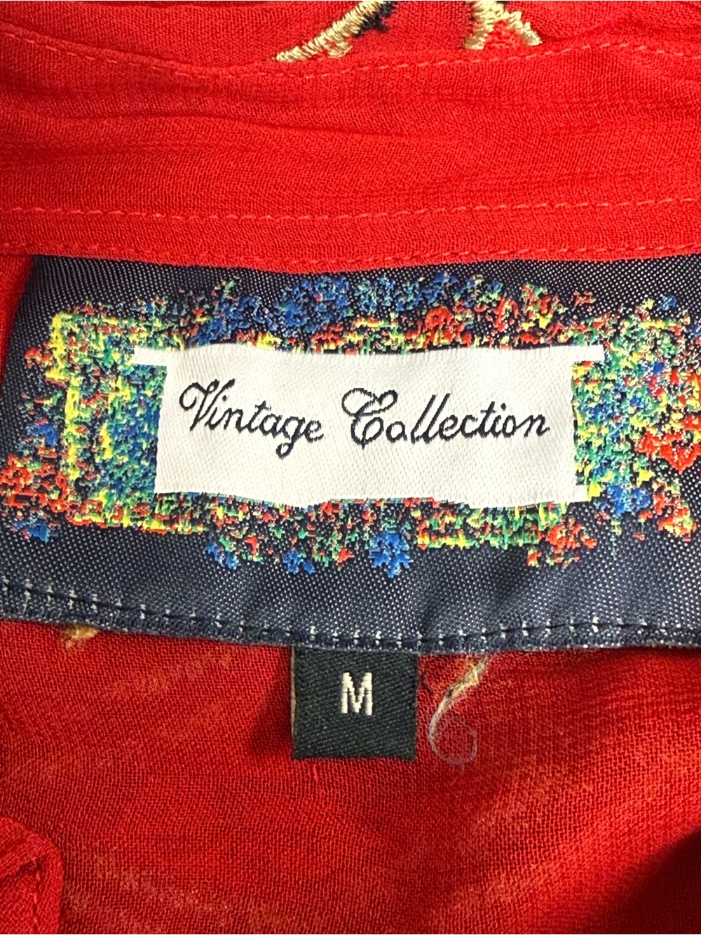 Vintage Collection Red Embroidered Boho Sheer Tunic Blouse Medium Size - Picture 8 of 10